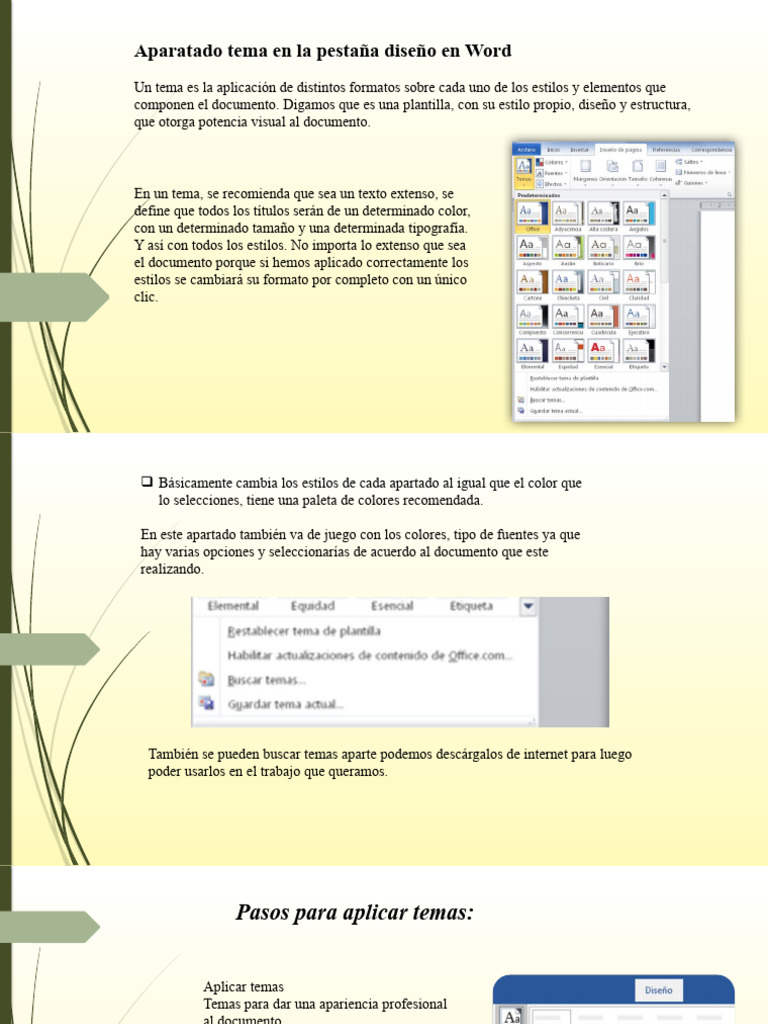 Cómo aplicar temas en Word | PDF | Informática