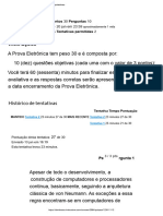 01 Prova Eletrônica - Arquitetura de Computadores - 1