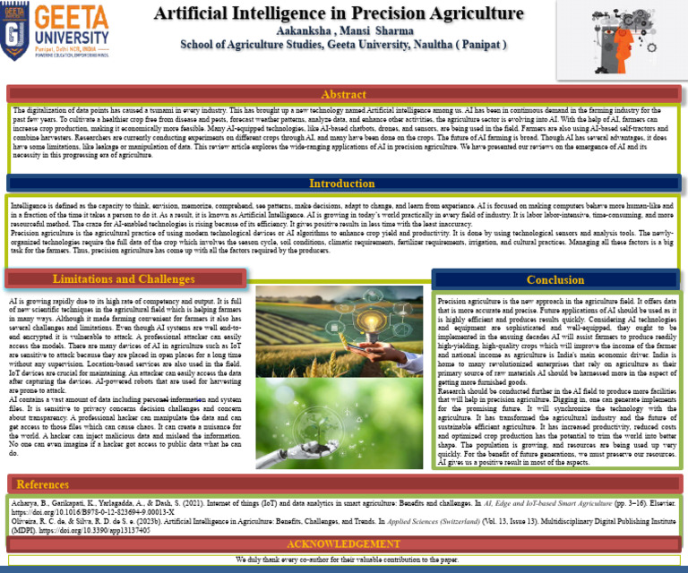 Poster of Article 2 | PDF | Agriculture | Artificial Intelligence