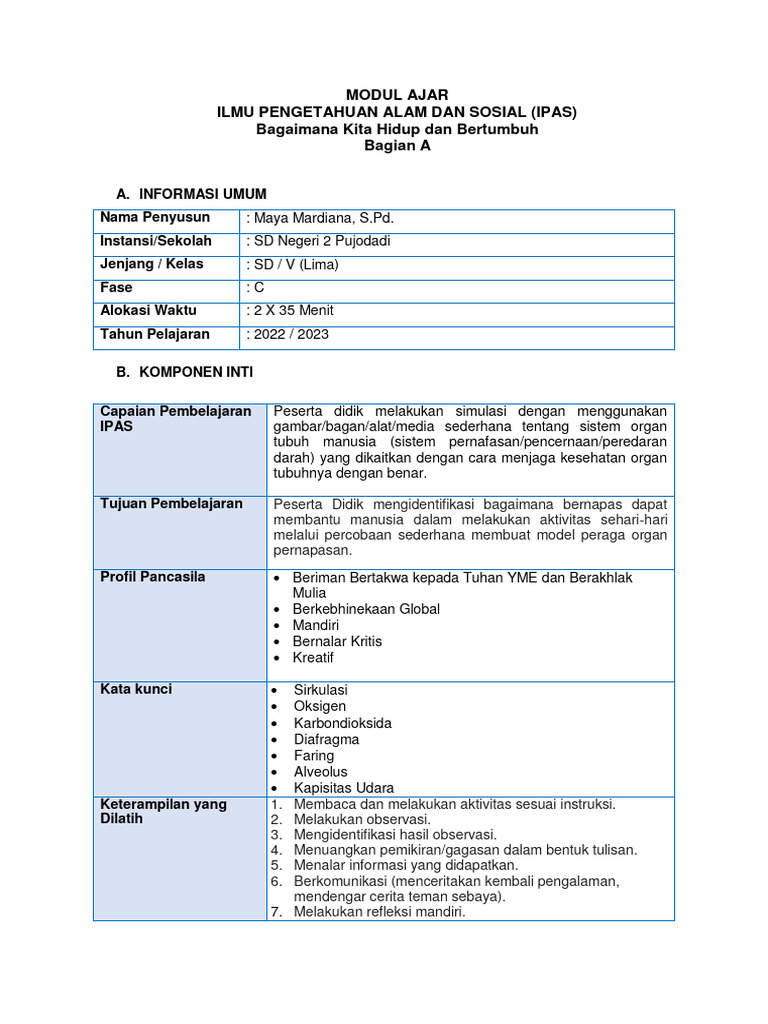 Modul Ajar Ilmu Pengetahuan Alam Dan Sosial (IPAS) - MA IPAS Bab ...