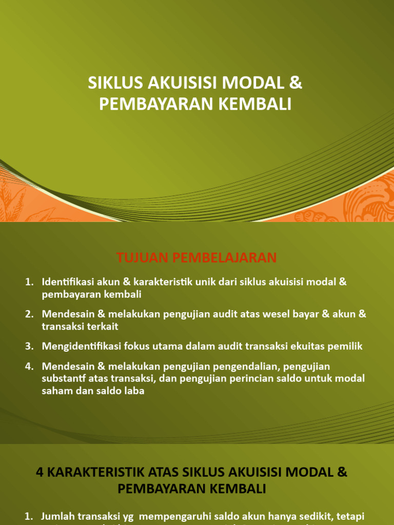 Audit Siklus Akuisisi Modal dan Dividen | PDF