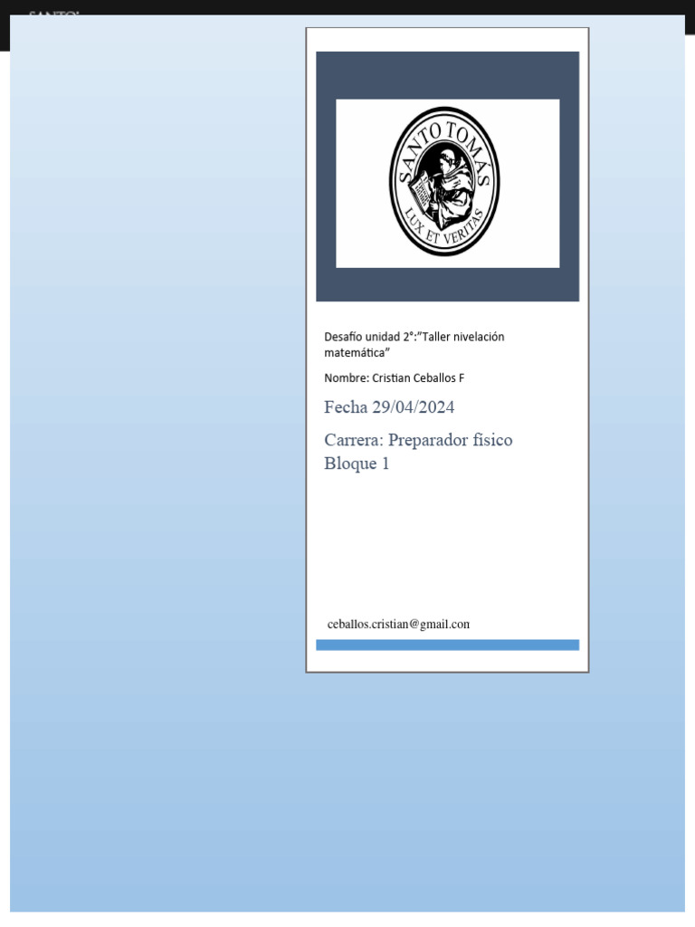 UST3 Mate Desaf U2 | PDF | Panes