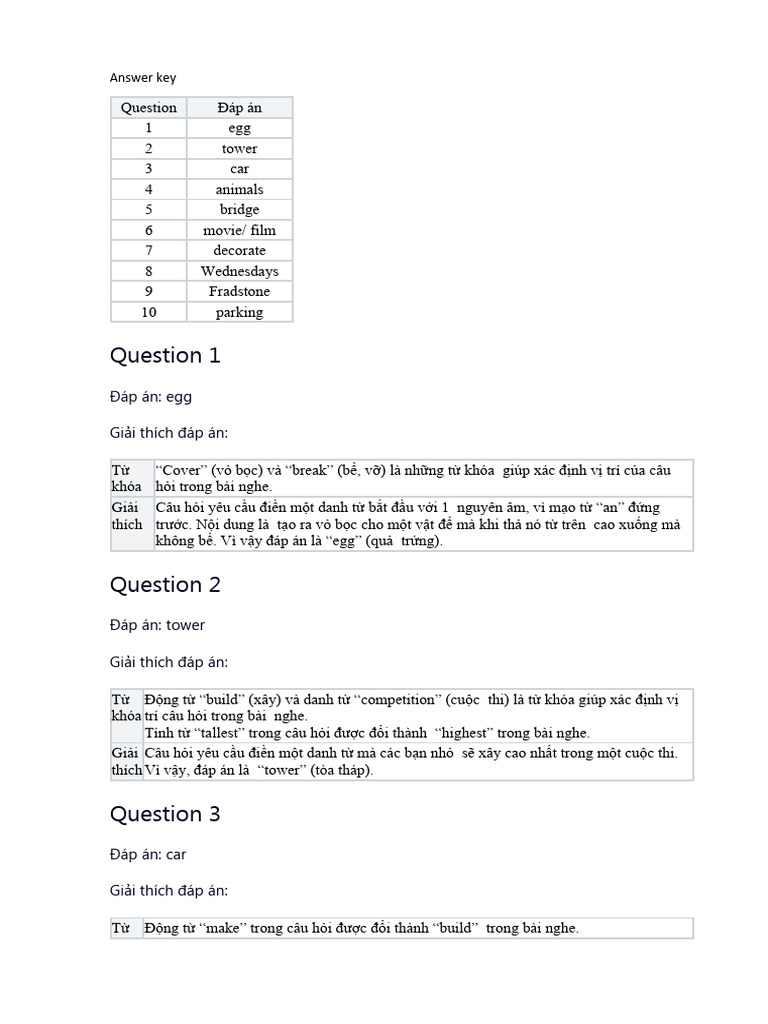 Answer Key | PDF