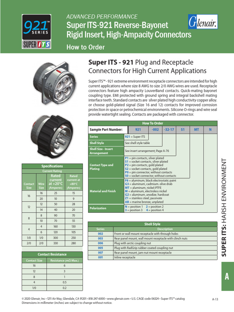 Plug and Receptacle Connectors For High Current Applications | PDF ...