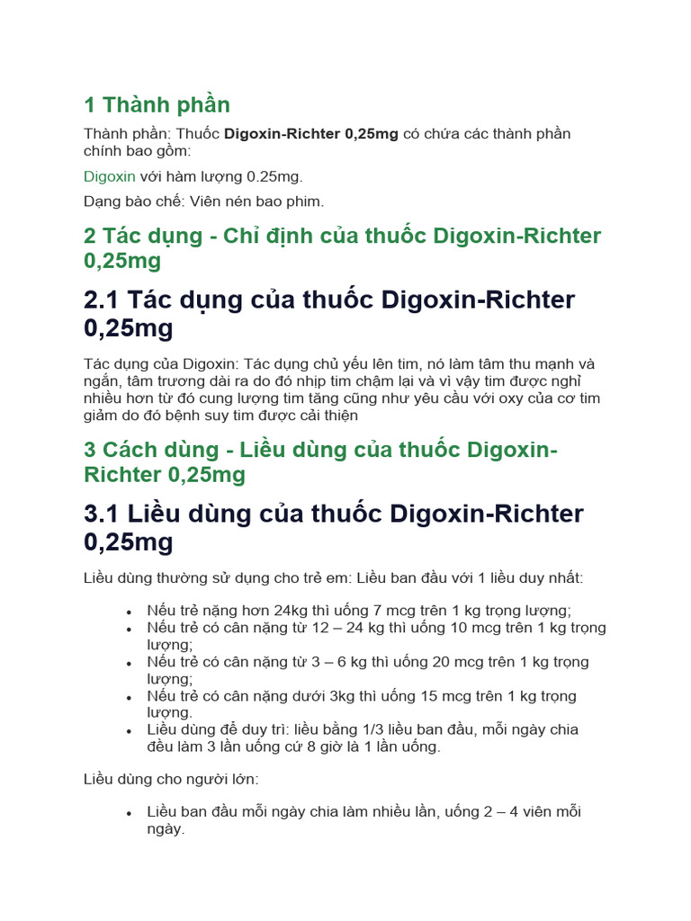 Digoxin | PDF