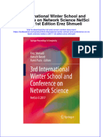 Textbook 3Rd International Winter School and Conference On Network Science Netsci X 2017 1St Edition Erez Shmueli Ebook All Chapter PDF