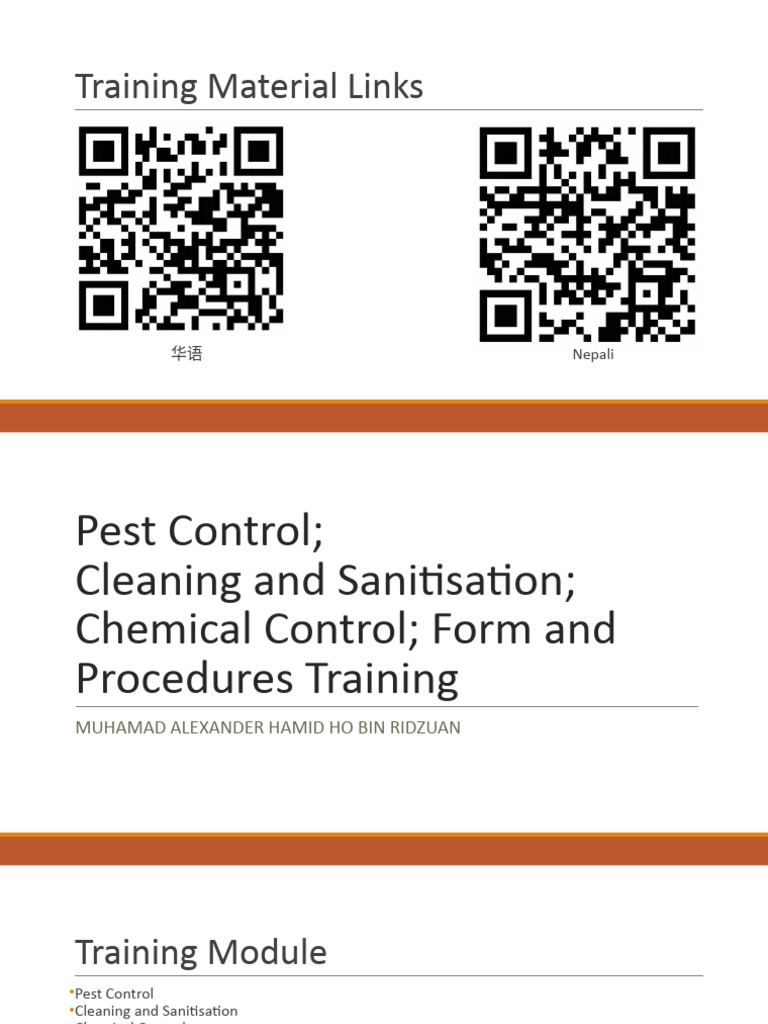 Pest Control and Cleaning Training Guide | PDF