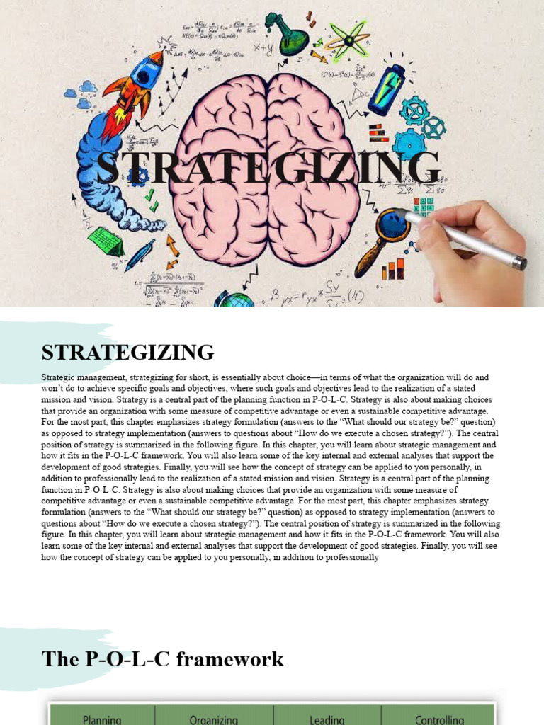 STRATEGIZING | PDF | Strategic Management | Competitive Advantage