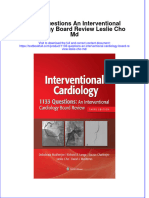 Download pdf 1133 Questions An Interventional Cardiology Board Review Leslie Cho Md ebook full chapter 