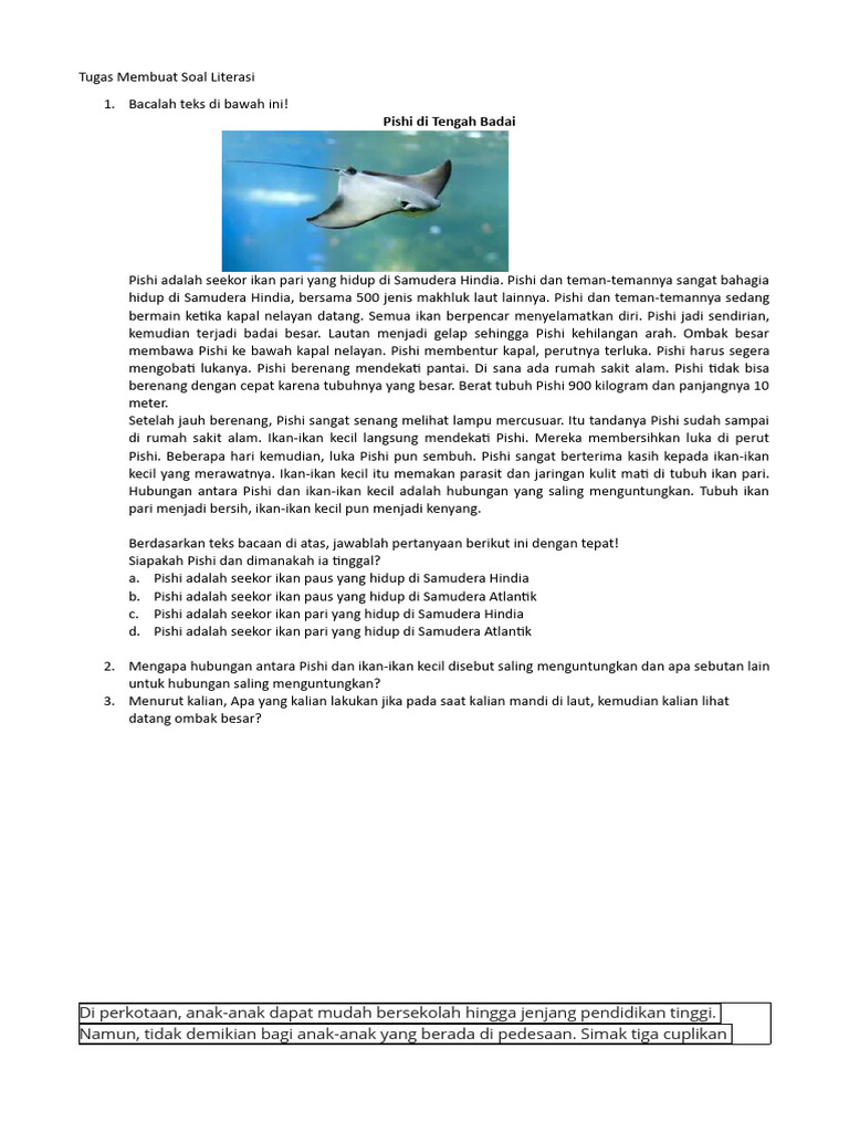 Pishi: Ikan Pari di Samudera Hindia | PDF