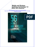 Download textbook 5G Mobile And Wireless Communications Technology 1St Edition Afif Osseiran ebook all chapter pdf 