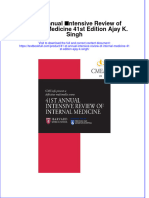 Textbook 41 ST Annual Intensive Review of Internal Medicine 41St Edition Ajay K Singh Ebook All Chapter PDF