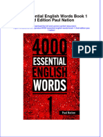 Download full chapter 4000 Essential English Words Book 1 2Nd Edition Paul Nation pdf docx