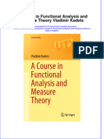 Textbook A Course in Functional Analysis and Measure Theory Vladimir Kadets Ebook All Chapter PDF
