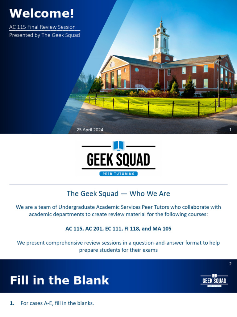 AC 115 Review: Geek Squad Financials | PDF | Dividend | Depreciation