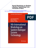 Download pdf 9Th International Workshop On Spoken Dialogue System Technology Luis Fernando Dharo ebook full chapter 