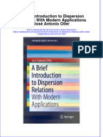 Textbook A Brief Introduction To Dispersion Relations With Modern Applications Jose Antonio Oller Ebook All Chapter PDF