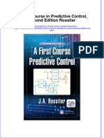 Download textbook A First Course In Predictive Control Second Edition Rossiter ebook all chapter pdf 