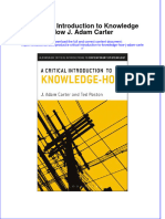 PDF A Critical Introduction To Knowledge How J Adam Carter Ebook Full Chapter