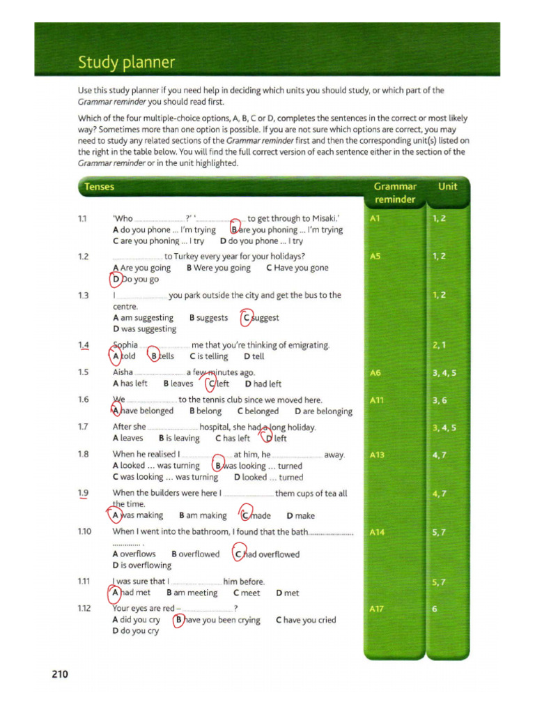 Grammar Advanced Test Cam Pdf