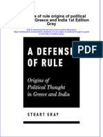 Download textbook A Defense Of Rule Origins Of Political Thought In Greece And India 1St Edition Gray ebook all chapter pdf 