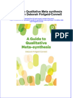 Download textbook A Guide To Qualitative Meta Synthesis 1St Edition Deborah Finfgeld Connett ebook all chapter pdf 