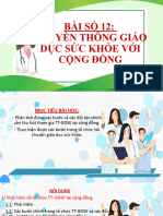 Nhóm 1 - Dược 11D - Bài Số 12 Truyền Thông Giáo Dục Sức Khỏe Với Cộng Đồng 1