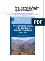 PDF A Constitutional History of The Kingdom of Eswatini Swaziland 1960 1982 Hlengiwe Portia Dlamini Ebook Full Chapter