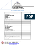 District Inventory Checklist