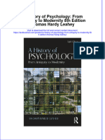 Download pdf A History Of Psychology From Antiquity To Modernity 8Th Edition Thomas Hardy Leahey ebook full chapter 