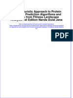 A Metaheuristic Approach To Protein Structure Prediction Algorithms and Insights From Fitness Landscape Analysis 1st Edition Nanda Dulal Jana