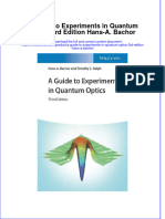 PDF A Guide To Experiments in Quantum Optics 3Rd Edition Hans A Bachor Ebook Full Chapter
