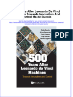 Download pdf 500 Years After Leonardo Da Vinci Machines Towards Innovation And Control Maide Bucolo ebook full chapter 