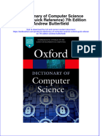 Download full chapter A Dictionary Of Computer Science Oxford Quick Reference 7Th Edition Andrew Butterfield pdf docx