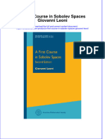 Download textbook A First Course In Sobolev Spaces Giovanni Leoni ebook all chapter pdf 