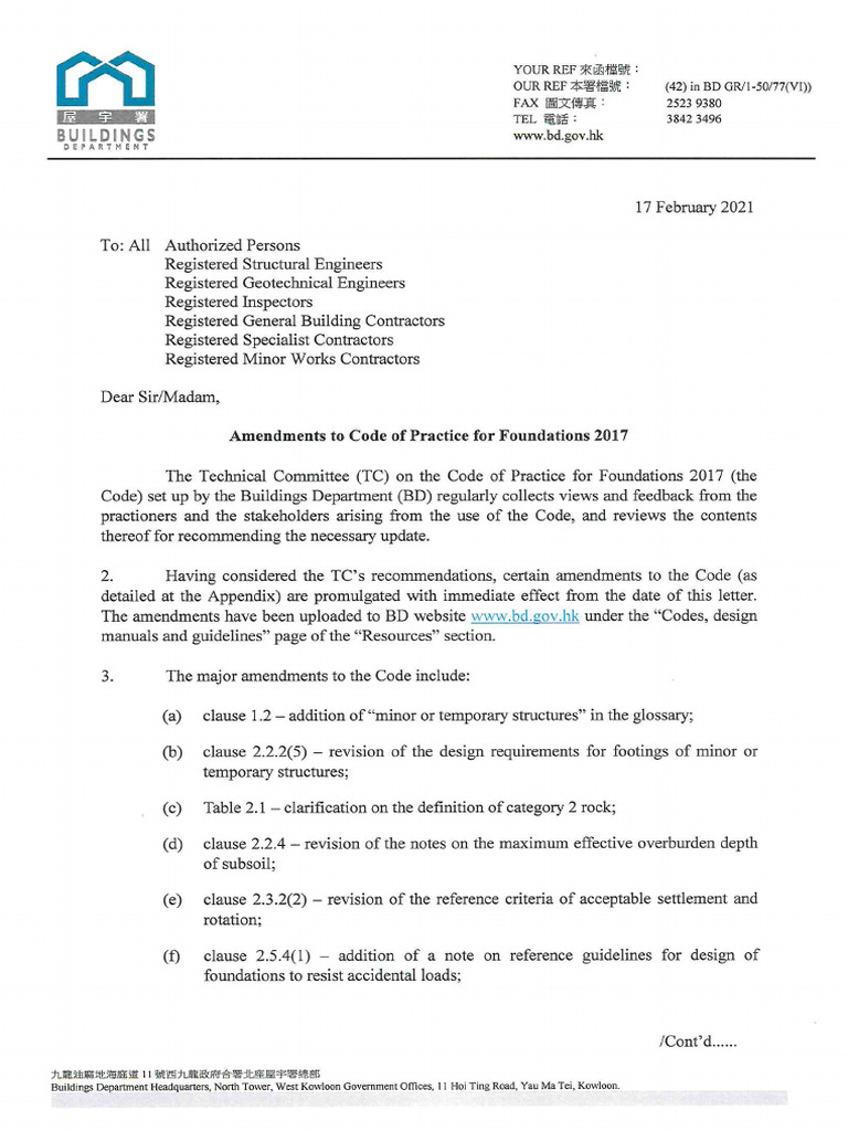 Foundation Circular Letter - 2021e | PDF | Deep Foundation | Rectangle