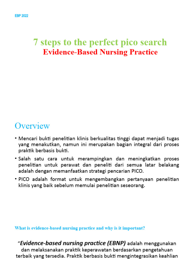 7 Steps to the Perfect Pico Search | PDF