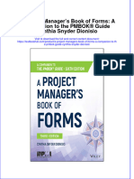 Textbook A Project Managers Book of Forms A Companion To The Pmbok Guide Cynthia Snyder Dionisio Ebook All Chapter PDF