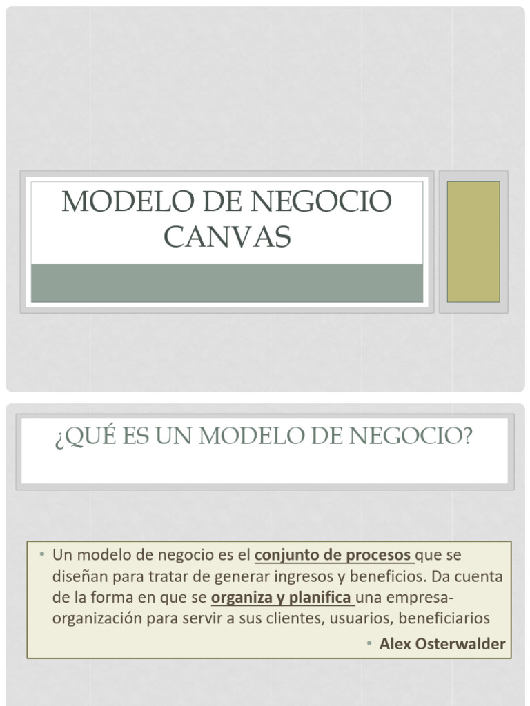 Guía del Modelo de Negocio Canvas | PDF | Business | Negocios económicos
