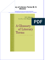 Full Chapter A Glossary of Literary Terms M H Abrams PDF