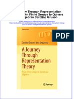 Download textbook A Journey Through Representation Theory From Finite Groups To Quivers Via Algebras Caroline Gruson ebook all chapter pdf 