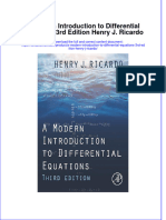 PDF A Modern Introduction To Differential Equations 3Rd Edition Henry J Ricardo Ebook Full Chapter