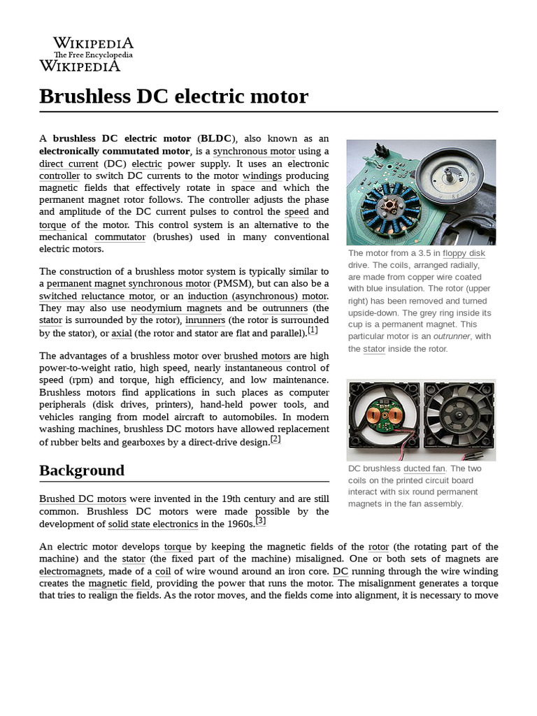 Brushless DC Motor Insights | PDF | Electric Motor | Manufactured Goods