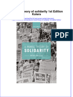 Download textbook A Moral Theory Of Solidarity 1St Edition Kolers ebook all chapter pdf 