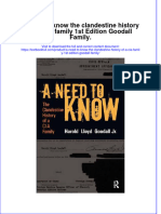 Download textbook A Need To Know The Clandestine History Of A Cia Family 1St Edition Goodall Family ebook all chapter pdf 