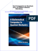 Download pdf A Mathematical Companion To Quantum Mechanics 1St Edition Shlomo Sternberg ebook full chapter 