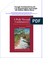 Download textbook A Walk Through Combinatorics An Introduction To Enumeration And Graph Theory 4Th Edition Miklos Bona ebook all chapter pdf 