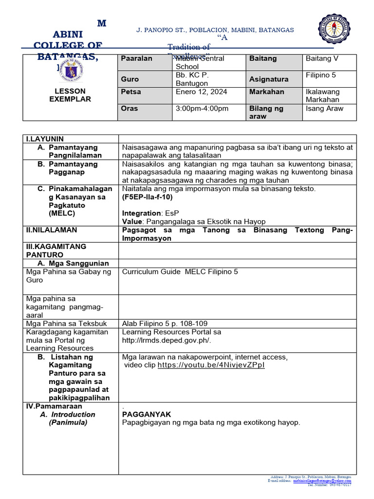 Fil Demo Grade 4 | PDF