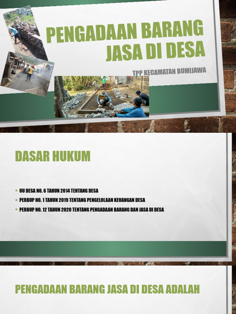 Panduan Pengadaan Barang dan Jasa Desa | PDF