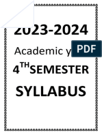 2023 2024 IV Semester Syllabus